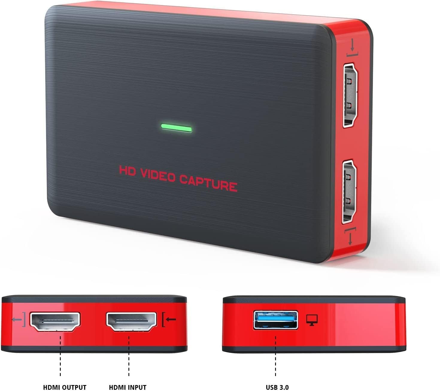 HDMI Video Capture 4K 1080P HD 60FPS, USB 3.0 Scheda di Acquisizione Video HDMI Loop-Out per Streaming Gaming OBS Compatibile con PC Switch PS5 Xbox MacBook iPad Camera
