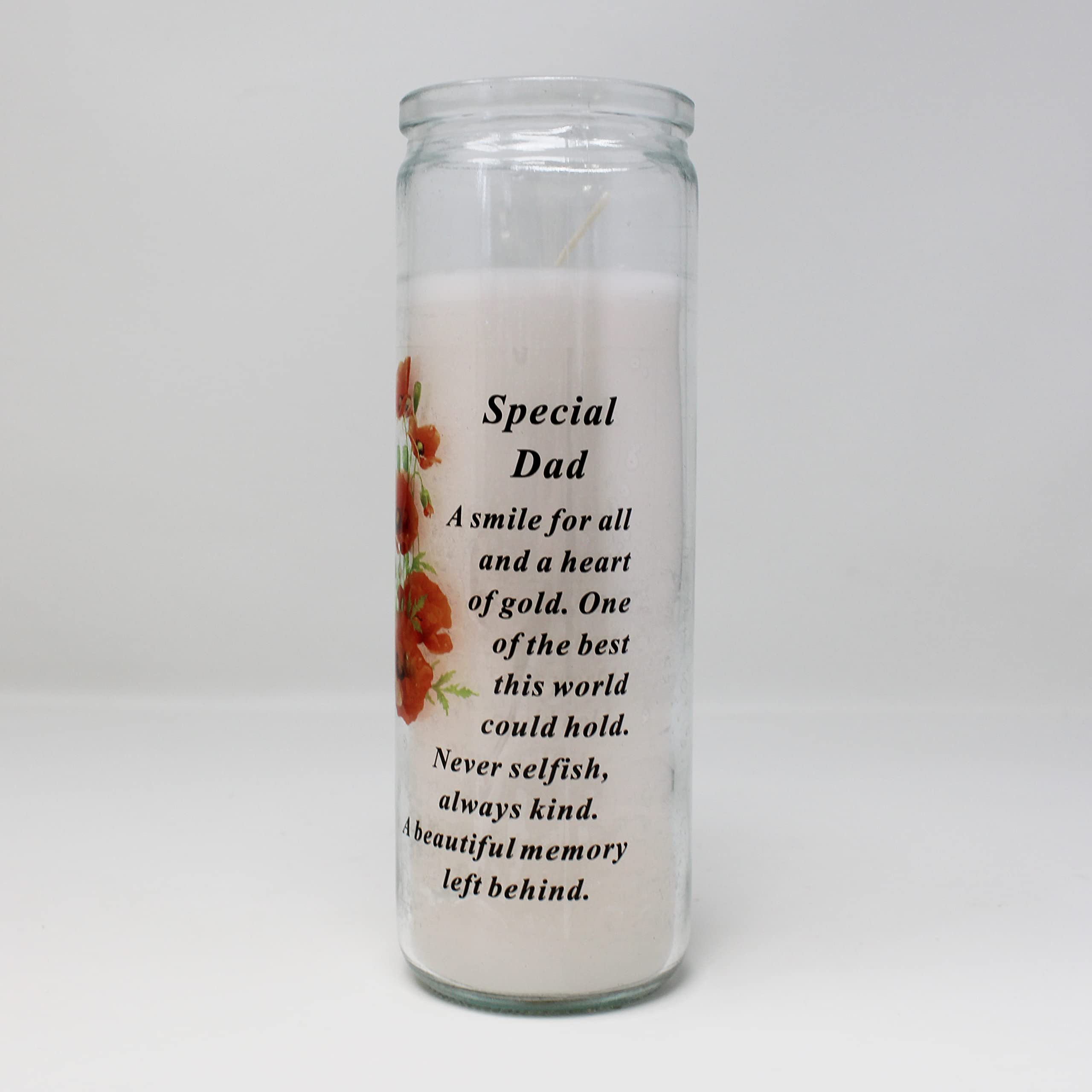 David Fischhoff Memorial Sentiment Graveside Glass Candle - Special Dad