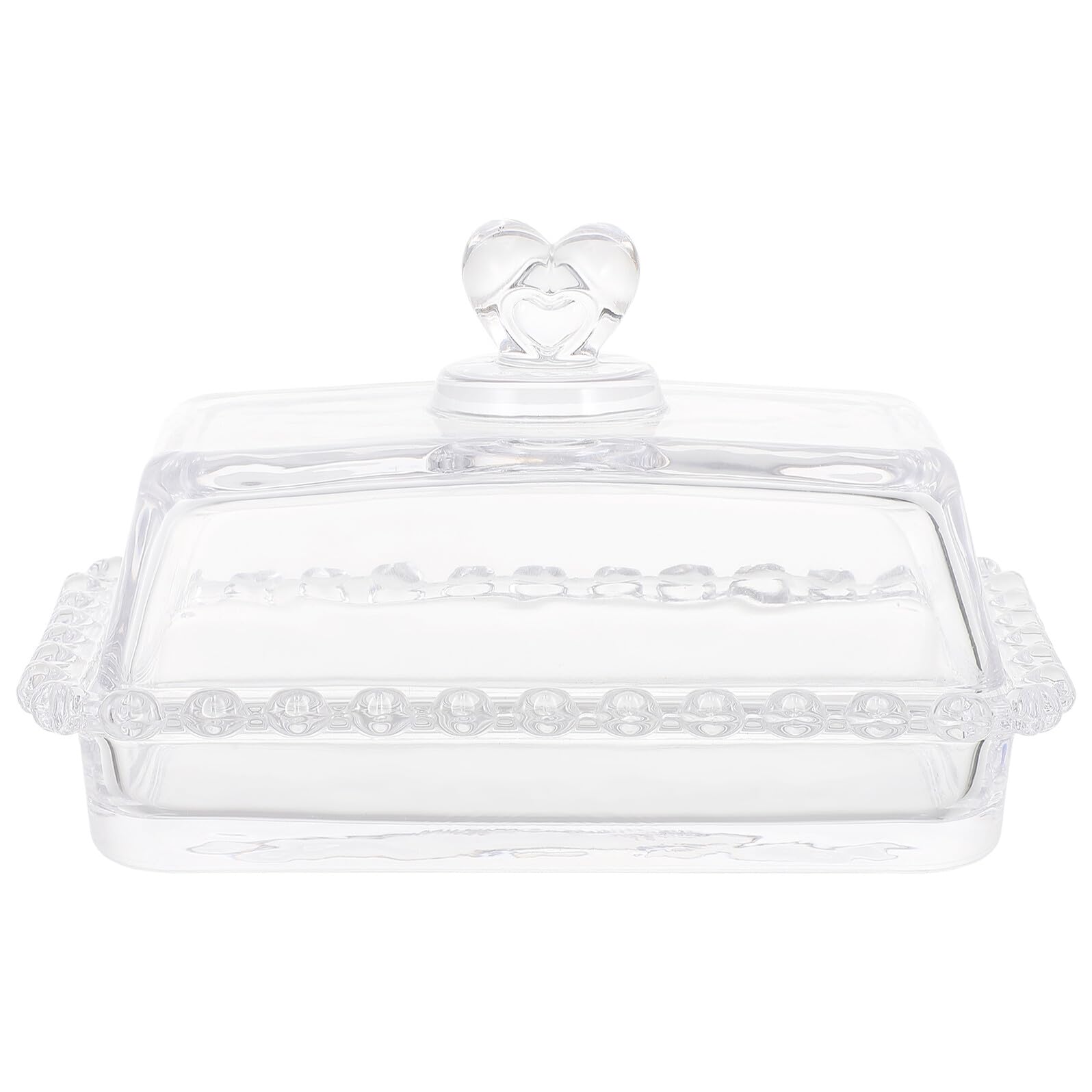 Plato para Pastel con Tapa de Vidrio Transparente Bandeja Cuadrada para Postres y Dulces Soporte para Tartas con Cúpula Antipolvo Adecuado para Fiestas y Celebraciones