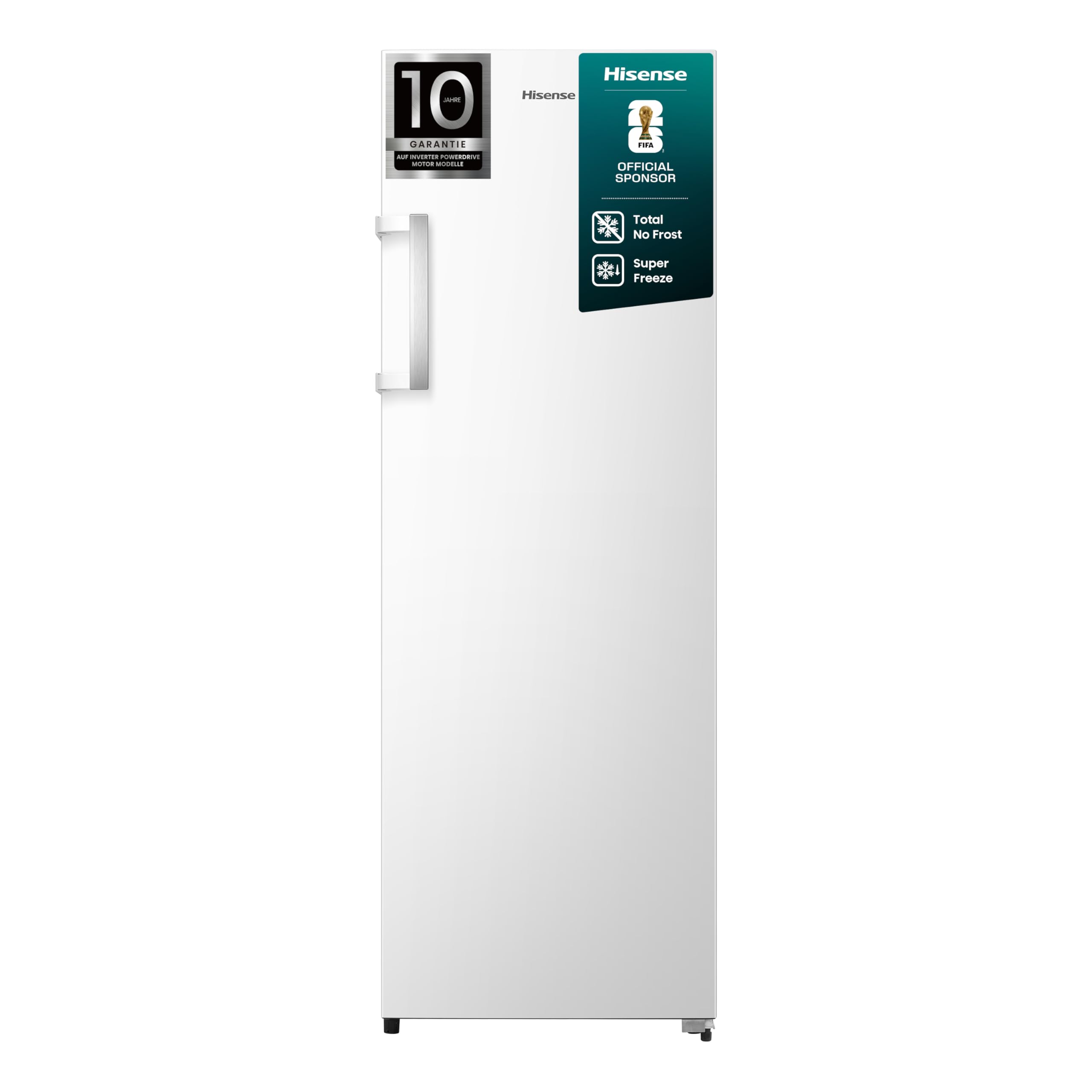 Hisense FV298N4AWE Gefrierschrank, 240 Liter Fassungsvermögen, Total NoFrost, Multi AirFlow, FastFreeze Funktion, Türanschlag wechselbar, LED Beleuchtung, weiß