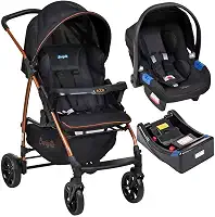 Carrinho de Bebe Bebe Conforto Base Burigotto Ecco Preto Bronze