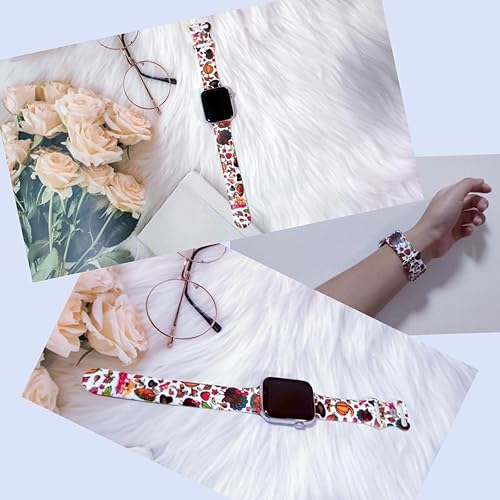 Miniatura 6 de Correa de reloj de Acción de Gracias compatible con Apple Watch de 1.496 in 1.575 in 1.614 in 1.654 in 1.732 in 1.772 in 1.929 in, pulsera de