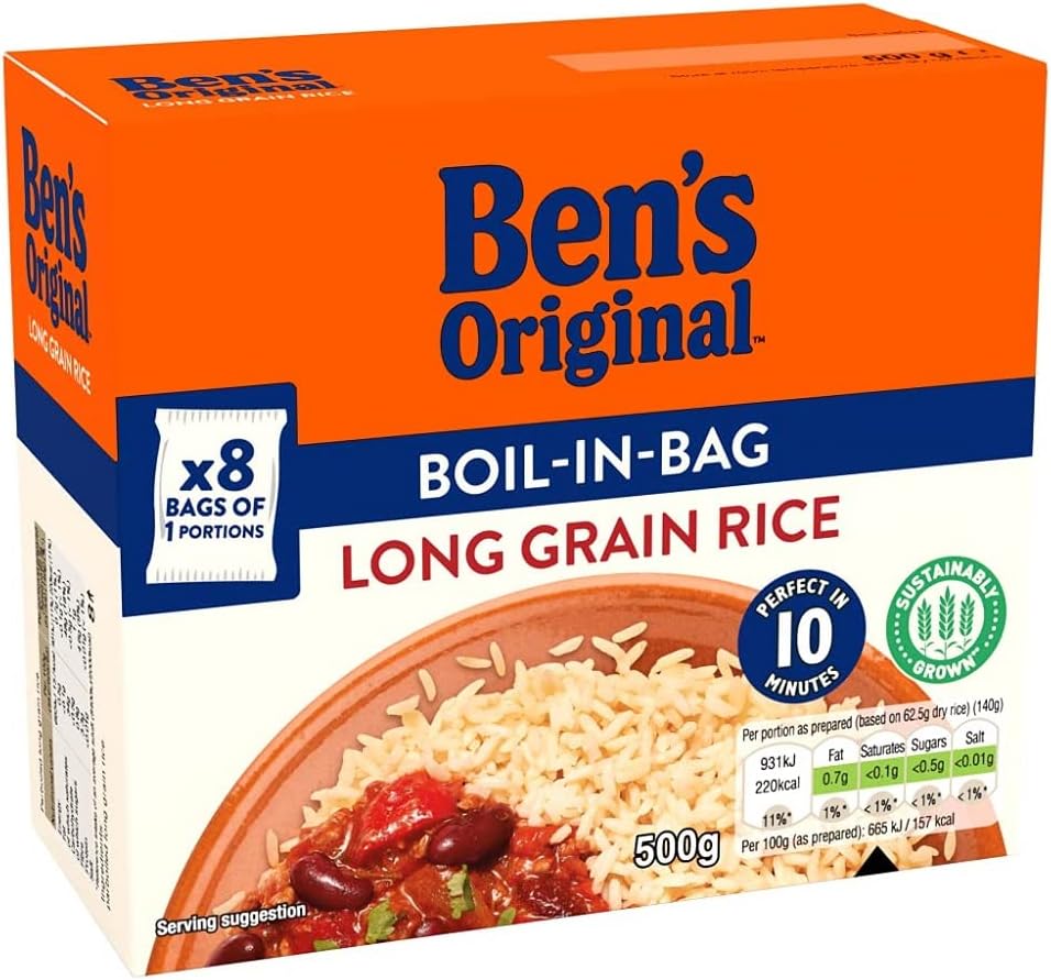 Ben's Original Boil-in-Bag Long Grain Rice, 500g
