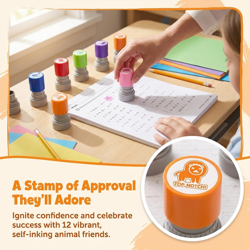 12 PCS Teacher Stamps Set - Image 5