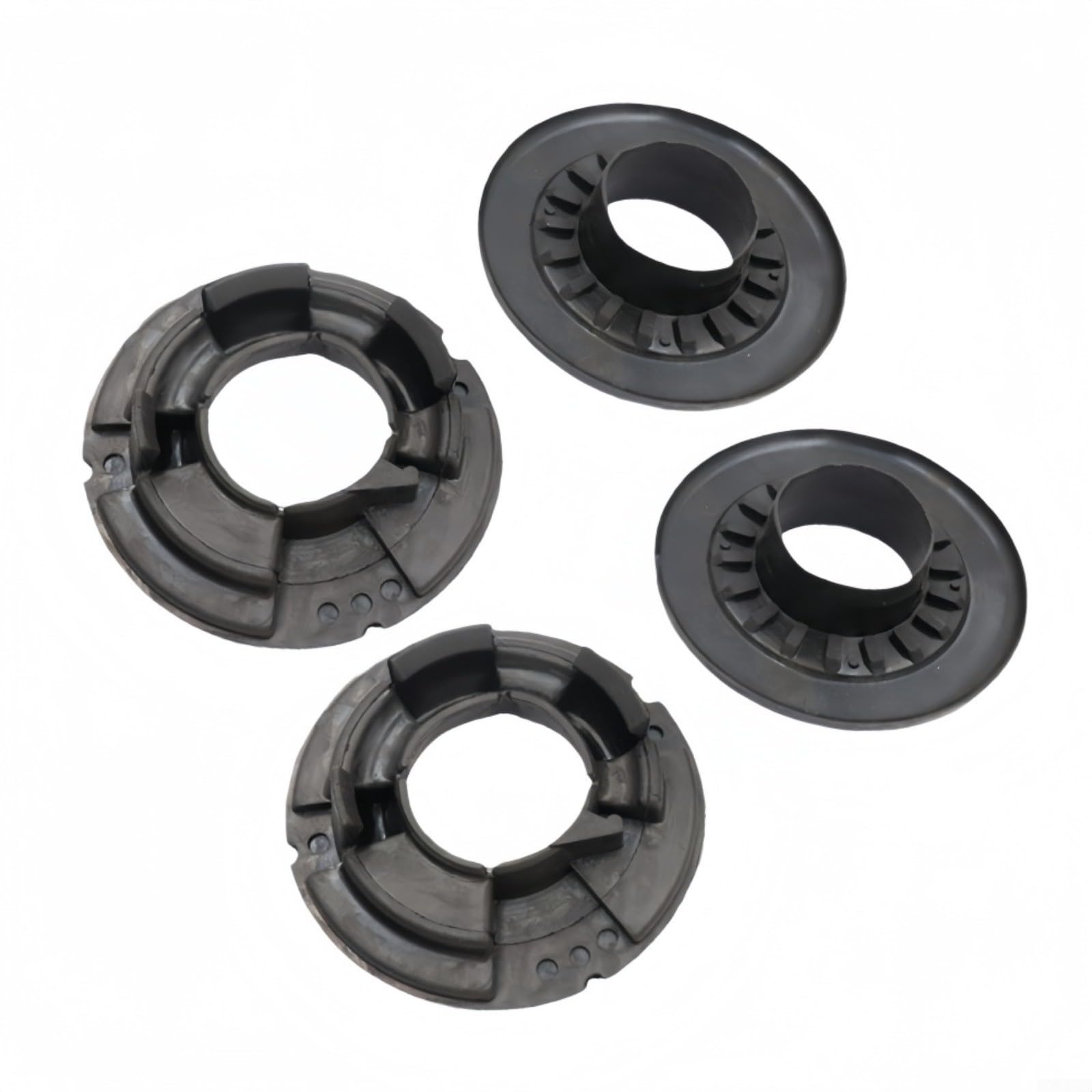 4 Pezzi Posteriore Ammortizzatore Ammortizzatore Kit in Gomma per Jeep per wj 1999-2004, Cuscinetto a Molla Superiore/Inferiore per Ammortizzazione e Stabilizzazione, Nero, OEM 52088346 52088402