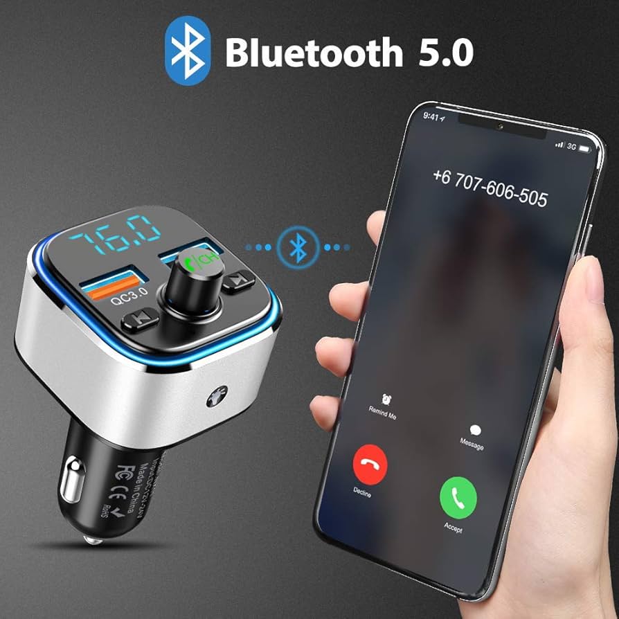 Amazon | 2021 FMトランスミッター Bluetooth5.0 Nulaxy QC3.0