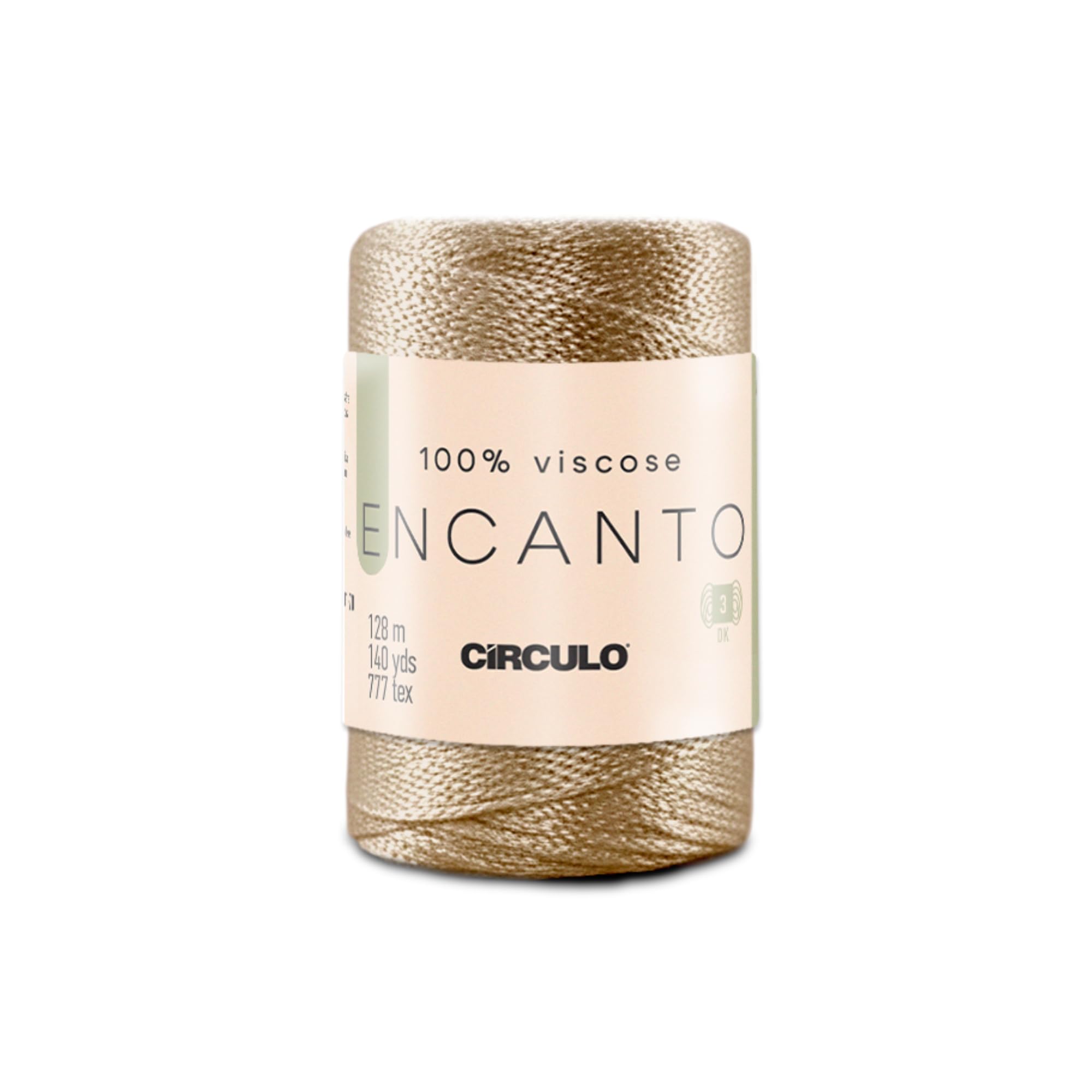 CIRCULO Encanto Roll Yarn 100% Viscose - Luxury & Shine - Light Worsted Weight Yarn - 140 yds, 3.52 oz - Color 7031 - Liquor