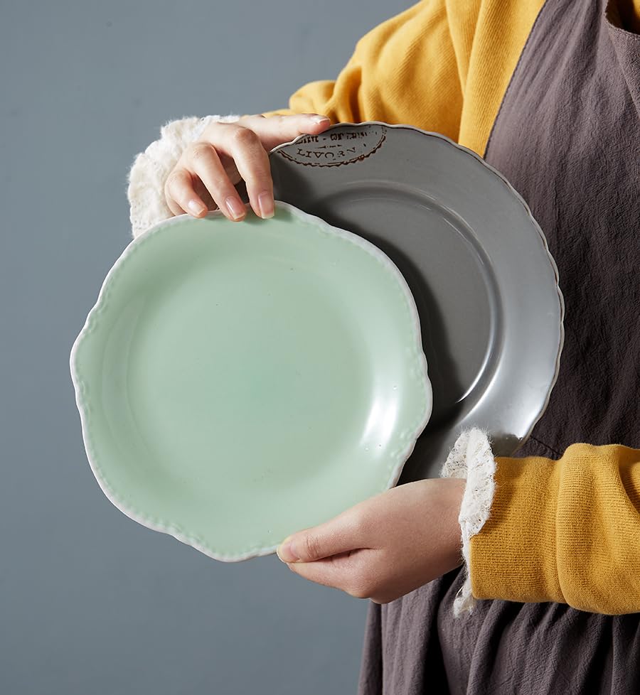 Talerze do układania w stos japońska zastawa stołowa talerz zachodni kreatywny talerz ceramiczny naczynie domowe okrągły talerz na stek talerz obiadowy wielokrotnego użytku talerze obiadowe