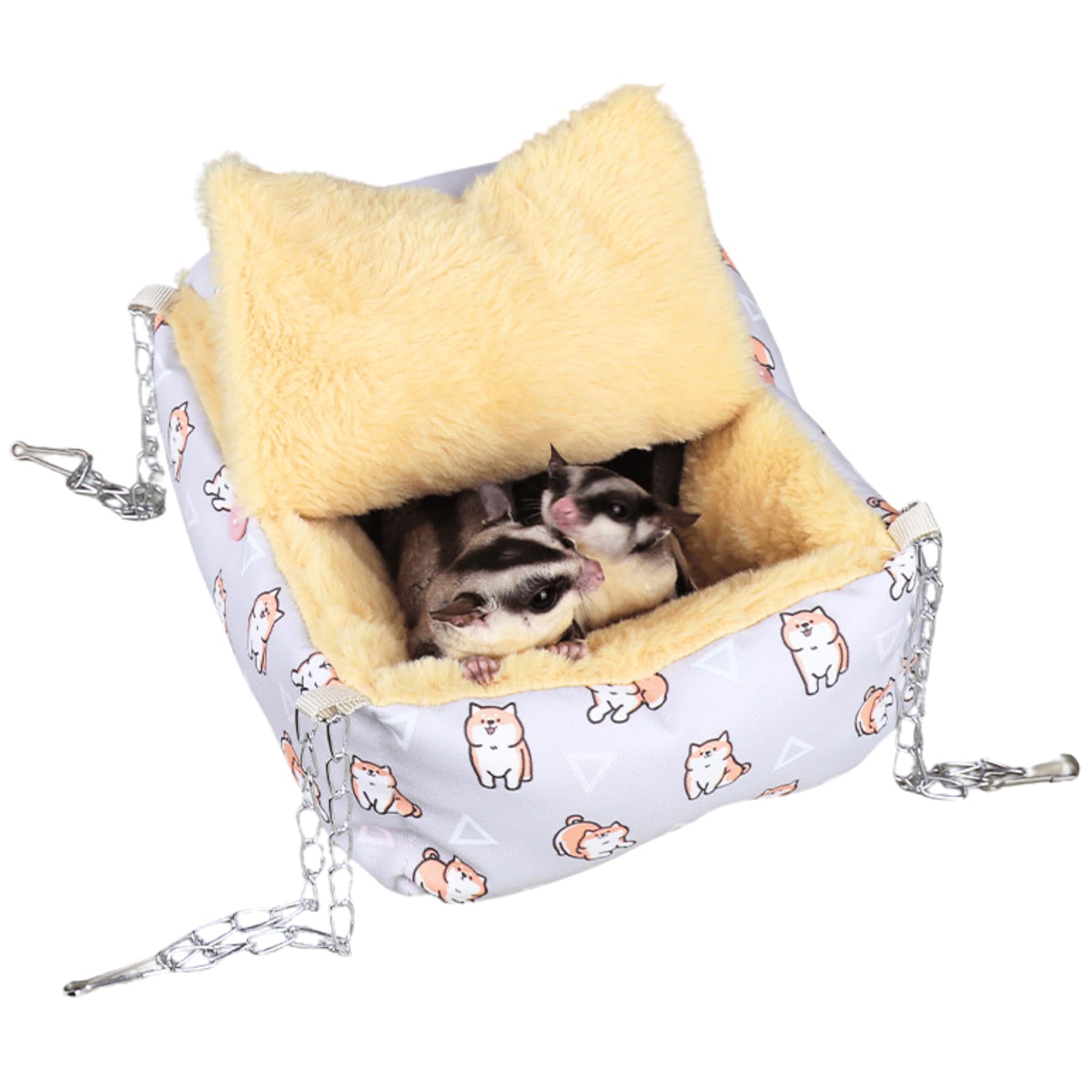 Copfeu Rat Bed, Sugar Glider Hammock, Rat Bed for Cage, Guinea Pig Hanging Basket Warm Bed, Sugar Glider Pouch Hanging Bed, Small Animals Warm Nest