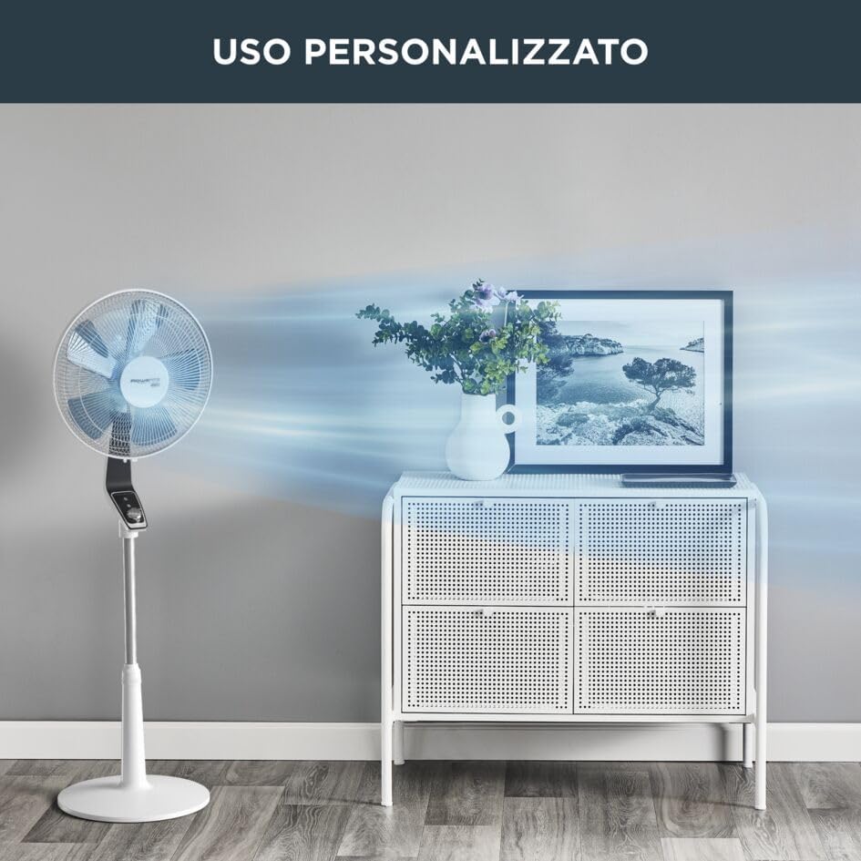 Rowenta Silence Extreme, Ventilatore a Piantana con 4 Velocità e Turbo Boost, Ventilatore Silenzioso, Oscillazione Automatica, Bianco, Vu5640 - Immagine 5