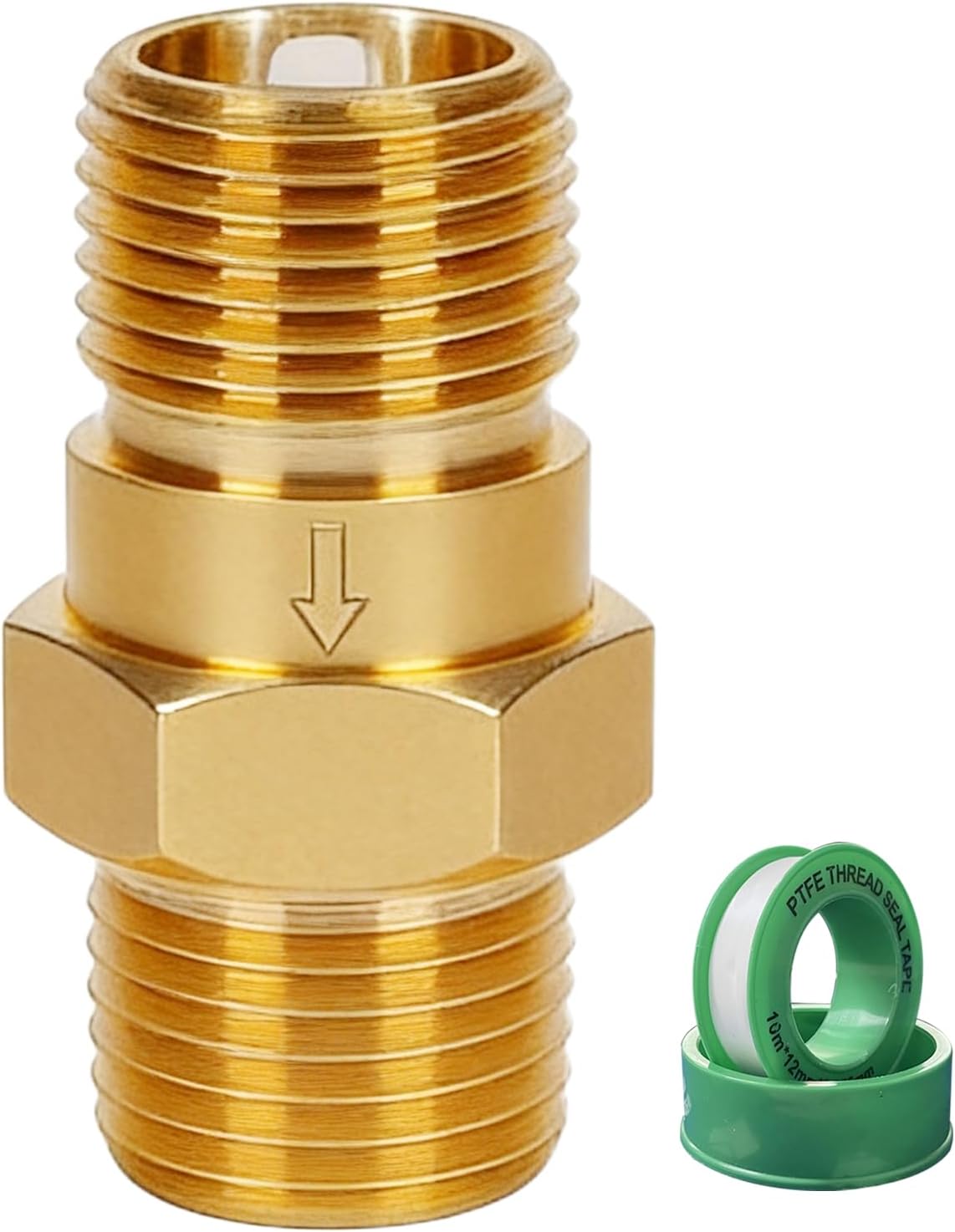 YTFSA RV Water Heater Check Valve – 1/2″ NPT Lead‑Free Brass