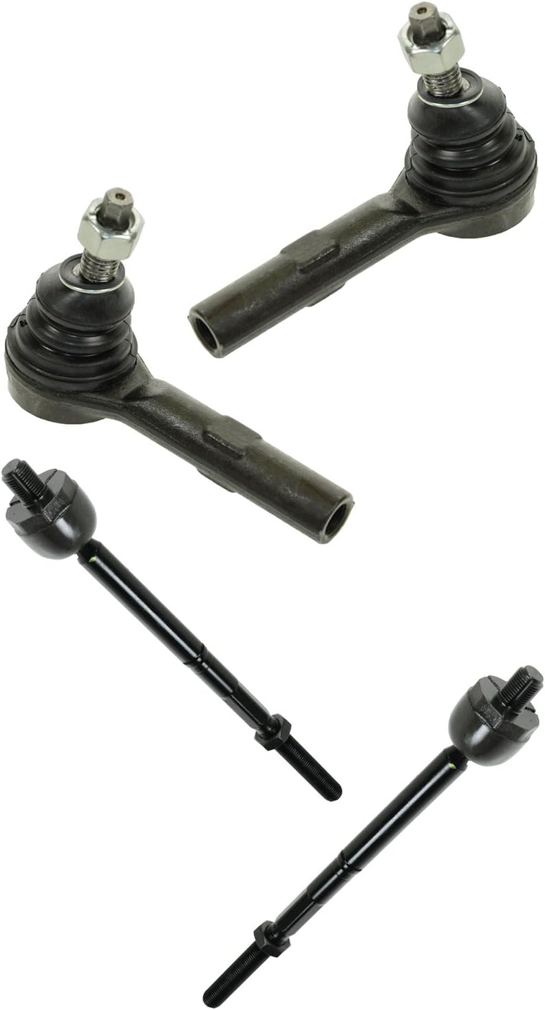 Front Inner and Outer Tie Rod Set 4 Piece Compatible with 2006-2010 Ford Explorer 07-10 Explorer Sport Trac 06-10 Mercury Mountaineer