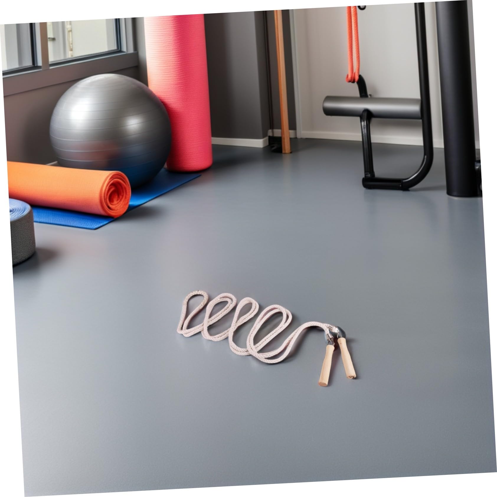 iplusmile 2 Pezzi Corda per Saltare Lunga in Cotone con Manico in Legno Corda da Salto Doppia per Gruppi per Giochi di Gruppo all Aperto e Attività Sportive Scolastiche