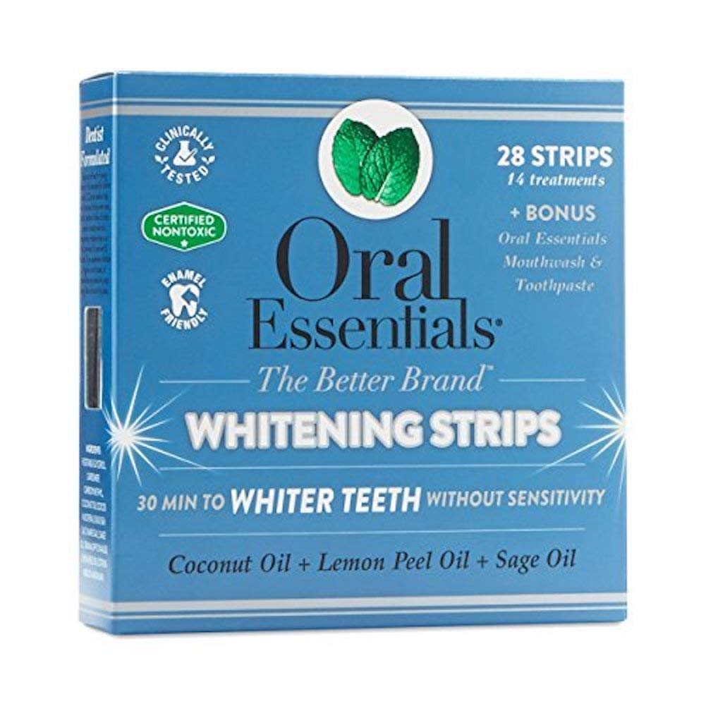Oral Essentials Whitening Strips (Pack of 14) No Sensitivity/Dentist Formulated/Clinically Tested/Non-Toxic