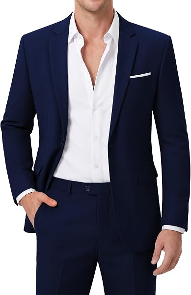 MAGE MALE Mens 2 Piece Suit Sets for Business,Slim Fit Jacket & Pants