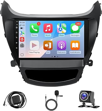 Leadfan 9inch Touch Screen for Hyundai Elantra 2014 2015 2016, with Carplay Android Auto, Android Car Stereo for Hyundai Elantra with Bluetooth GPS Backup Camera 2G+32G for Hyundai Elantra 2014-2016
