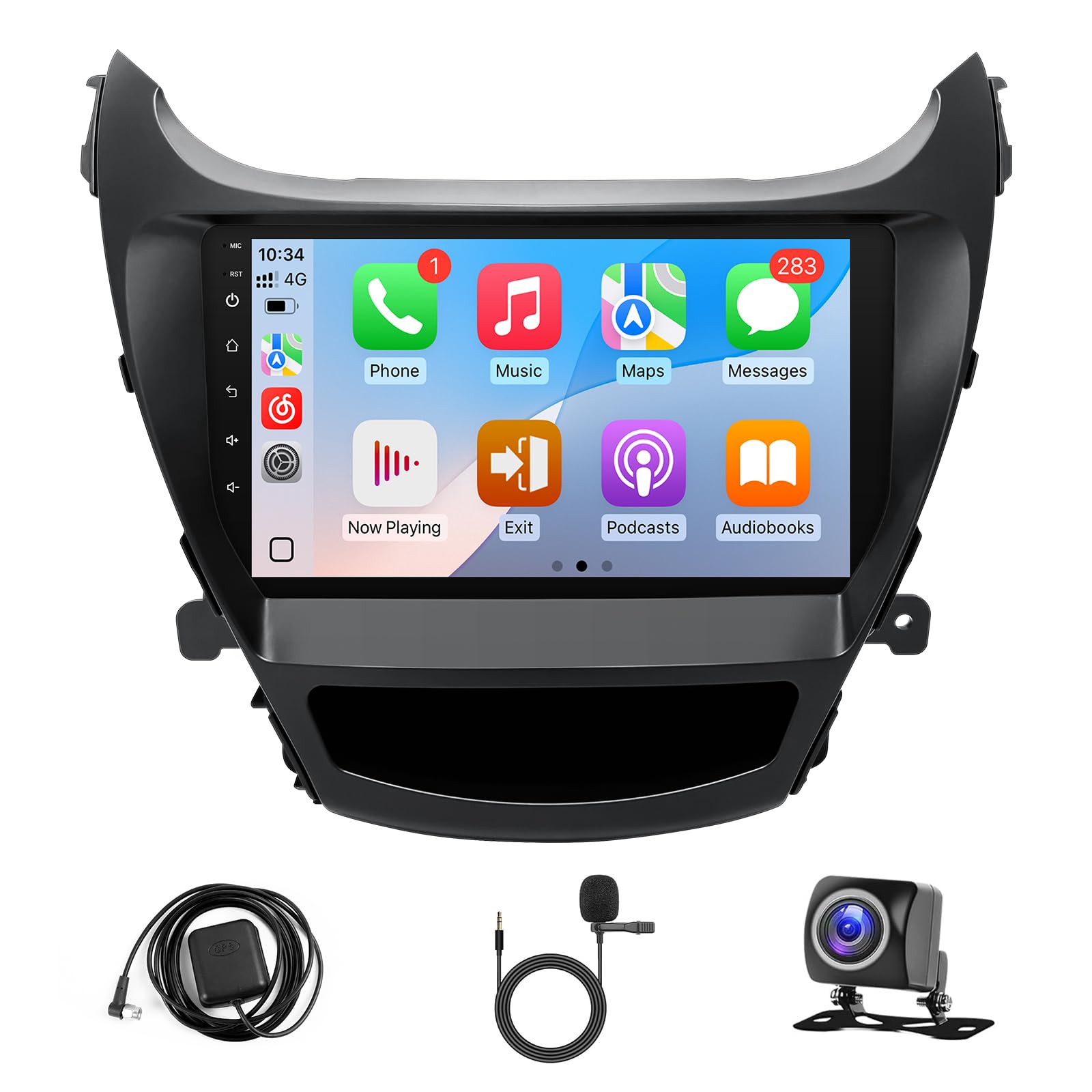 9inch Touch Screen Car Stereo Radio for Hyundai Elantra 2014 2015 2016 with Wireless Carplay & Android Auto, 2RAM+32GROM, Supports Bluetooth,FM,GPS,WiFi,SWC,Split Screen-image-9