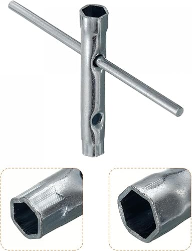 Miniatura 4 de uxcell Llave de bujía de encendido de 0.315-0.394 in, llave hexagonal de doble extremo, 5 piezas