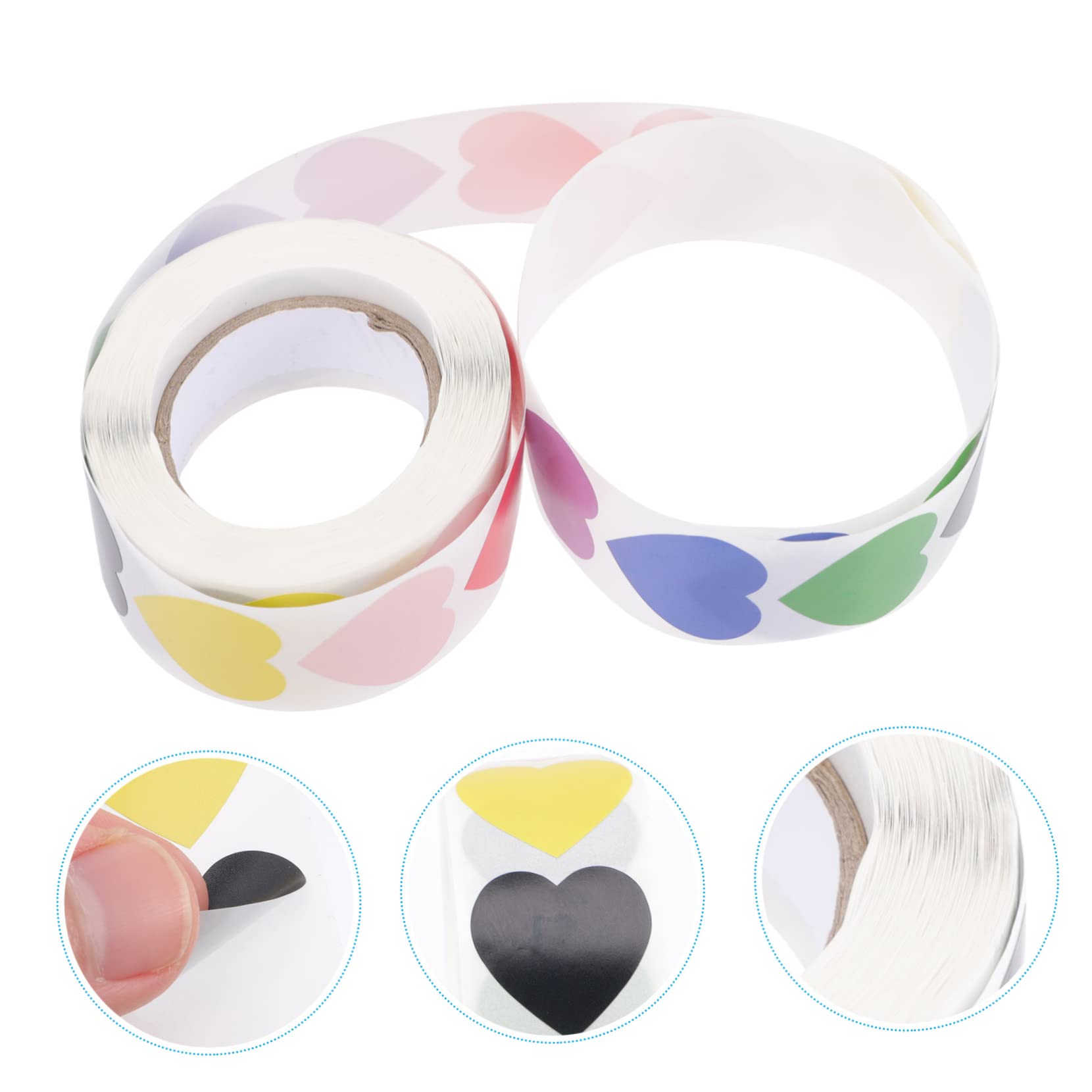 NUOBESTY 4 Set Adesivi D'amore Titolare Sigilli Chiaro Mano Grazie Per Le Etichette Adesive Titolari Buste Punto Etichetta Del Cibo Festa Busta Adesivi in ​​lamiera Di Rame 1500 Pezzi * 4