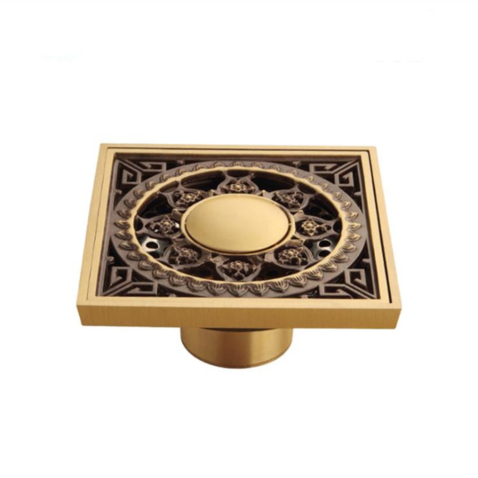 vfdaSWQQ Floor drain, European Style Antique Copper Kitchen and Bbalcony Washing Machine Dual-use Shower Drain Strainer