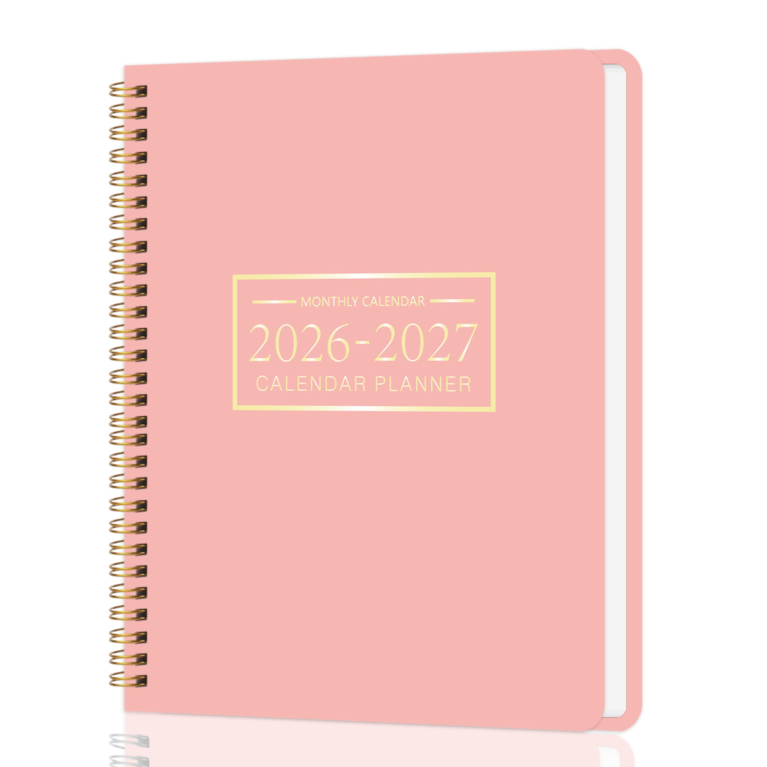 Monthly Planner 2026-2027, 2-Year Calendar Book, 9" x 11"