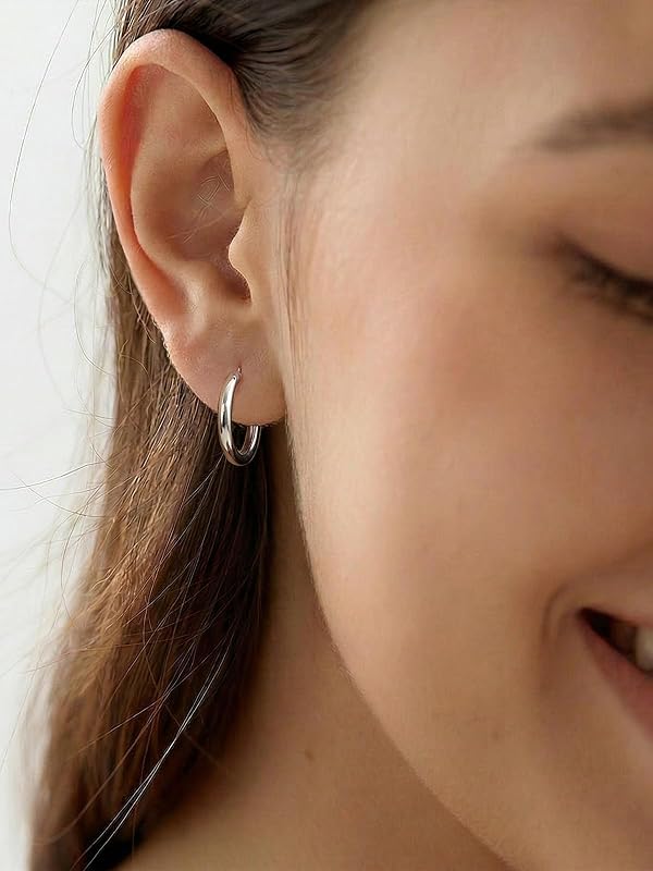 4/5/6 Pairs Gold Silver Hoop Earrings for Women by Dystud - Used condition - Image 5