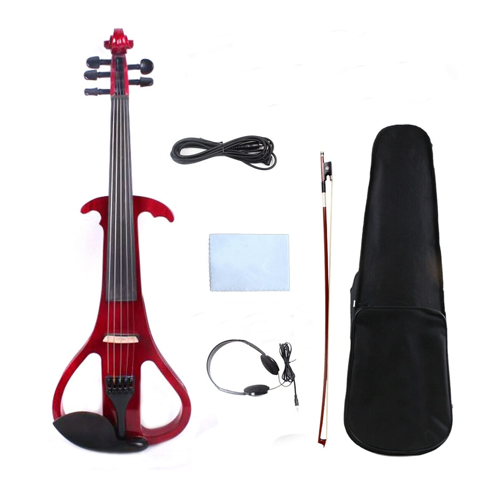 Amazon.co.jp: SHUNTIAN 5 String Red Elektrite Silent Violin 4/4