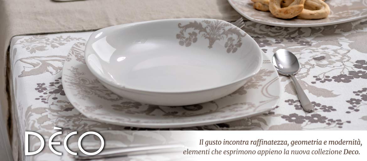 Servizio Da Tavola Brandani Fiori Di Campo - 18 Pezzi In Porcellana, Design Elegante | Lavabile In Lavastoviglie - Foto 6