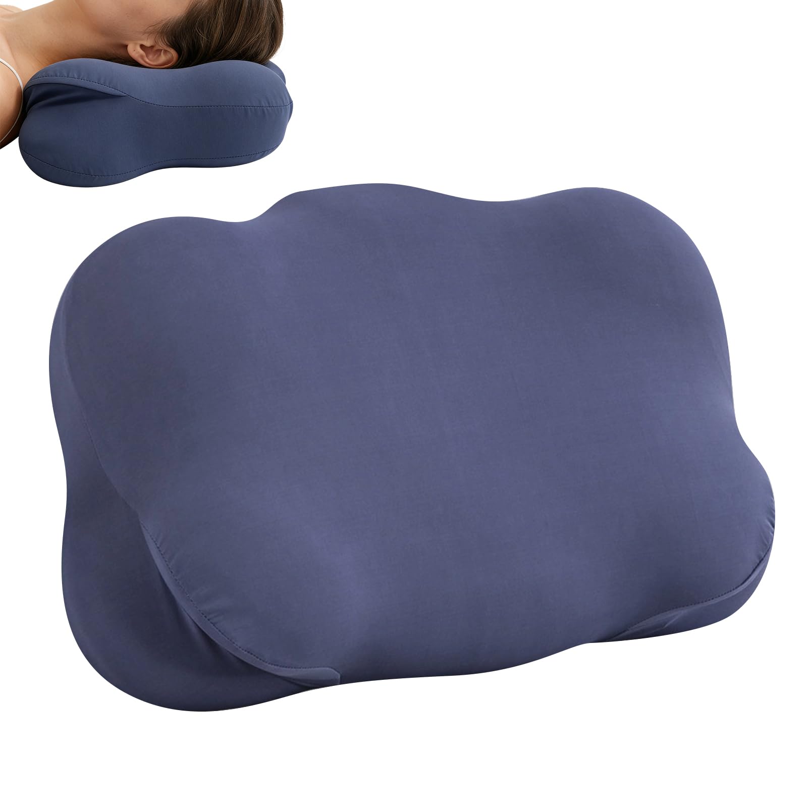 Almohadas Viscoelásticas Diseño Ergonómico en Forma de para Confort y | Almohada para Dormir de Lado Diario en Cama, Lectura, Viaje, Camping, Oficina y Siesta