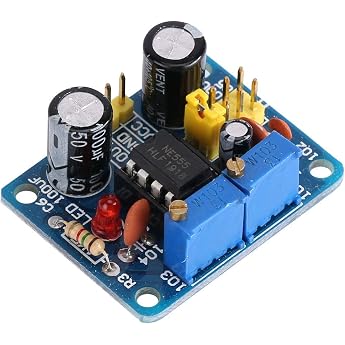 NE555 Pulse Module Adjustable Frequency Working Cycle Rectangular Wave Rectangular Signal Generator Pulse Rate Generator with LED Display