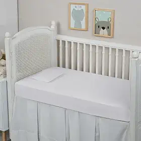 Lençol de Berço 100% Algodão 300 Fios Avulso com Elástico (BRANCO)
