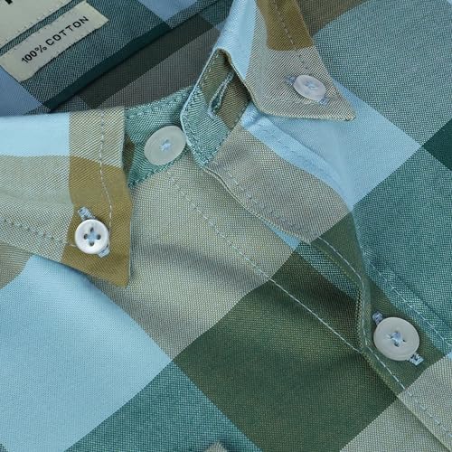 Image of GHPC 100% Cotton Big /Buffalo Checks Full Sleeves Regular Fit Formal Shirt for Men