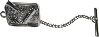 Silver Toned Painting Roller in Tray Painter Tie Tack