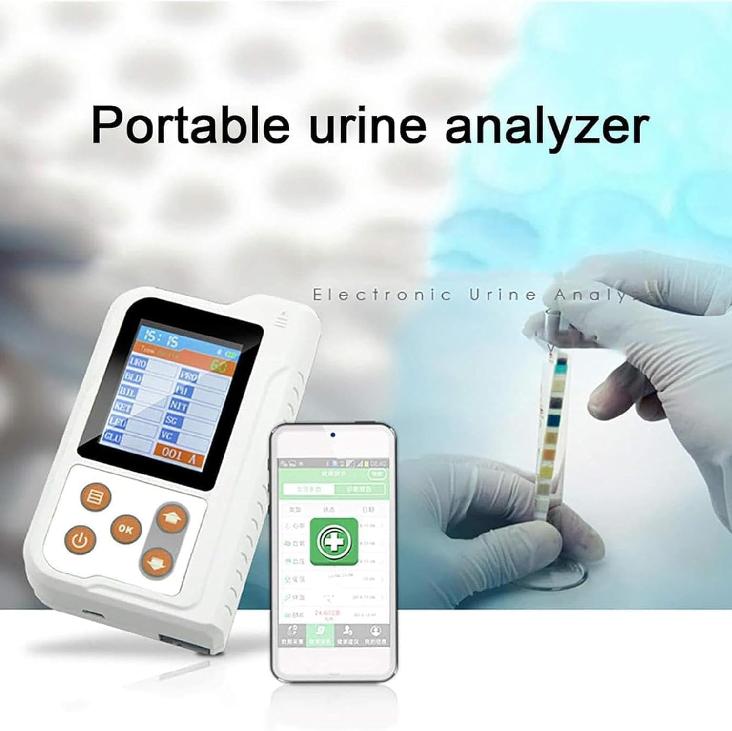Analizador De Orina Digital Con 100 Tiras Reactivas De PH, Prueba De Análisis De Orina De 11 Parámetros, Almacenamiento De Datos, Recargable Por USB, Para Uso Hospitalario, Clínico Y Doméstico
