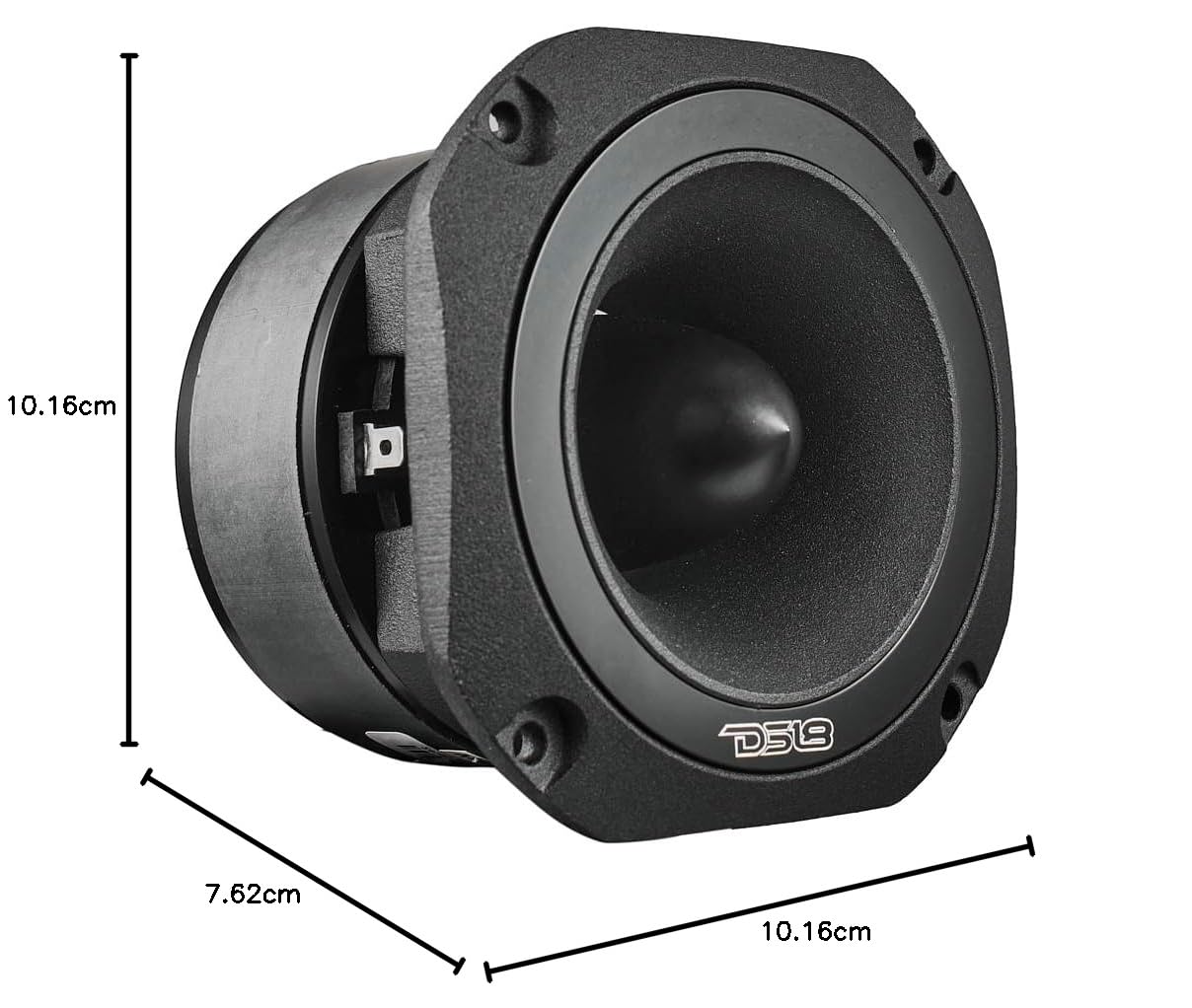 DS18 PRO-TW750C-8/BK 10,2 cm Super Bullet Hochtöner mit 3,8 cm Titan-Schwingspule und übergroßem Ferritmagnet, 200 Watt, 8 Ohm, Schwarz, einzeln