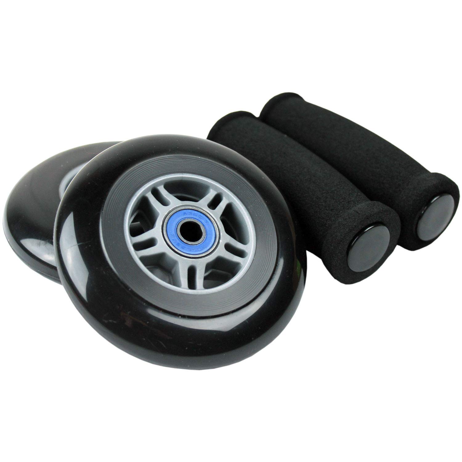 TGM Skateboards Replacement Razor Scooter Wheels, ABEC 7 Bearings, Handle Bar Grips