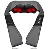 Nekteck Shiatsu Neck and Back Massager with Soothing Heat, Shoulder Massager for Pain Relief Deep Tissue, Electric 3D Kneading Massage Tools for Leg Body Muscle, Corded Power, Gifts for Him Her