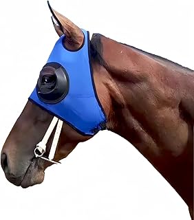 NStarlight BrightJ Adjustable Horse Fly Masks - Focus Aid for Racing & Training,Super Comfort Stretchy Equestrian Eye mask...
