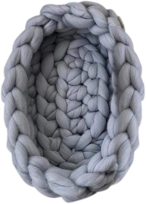 Amazon カゴ バスケット 快適な小動物ペット寝具 赤ちゃん寝袋 犬猫カーミングベッド 新生児ニューボーンフォト撮影小物 可愛い 手織りロープ 毛糸 ソフト かご バスケット オンライン通販