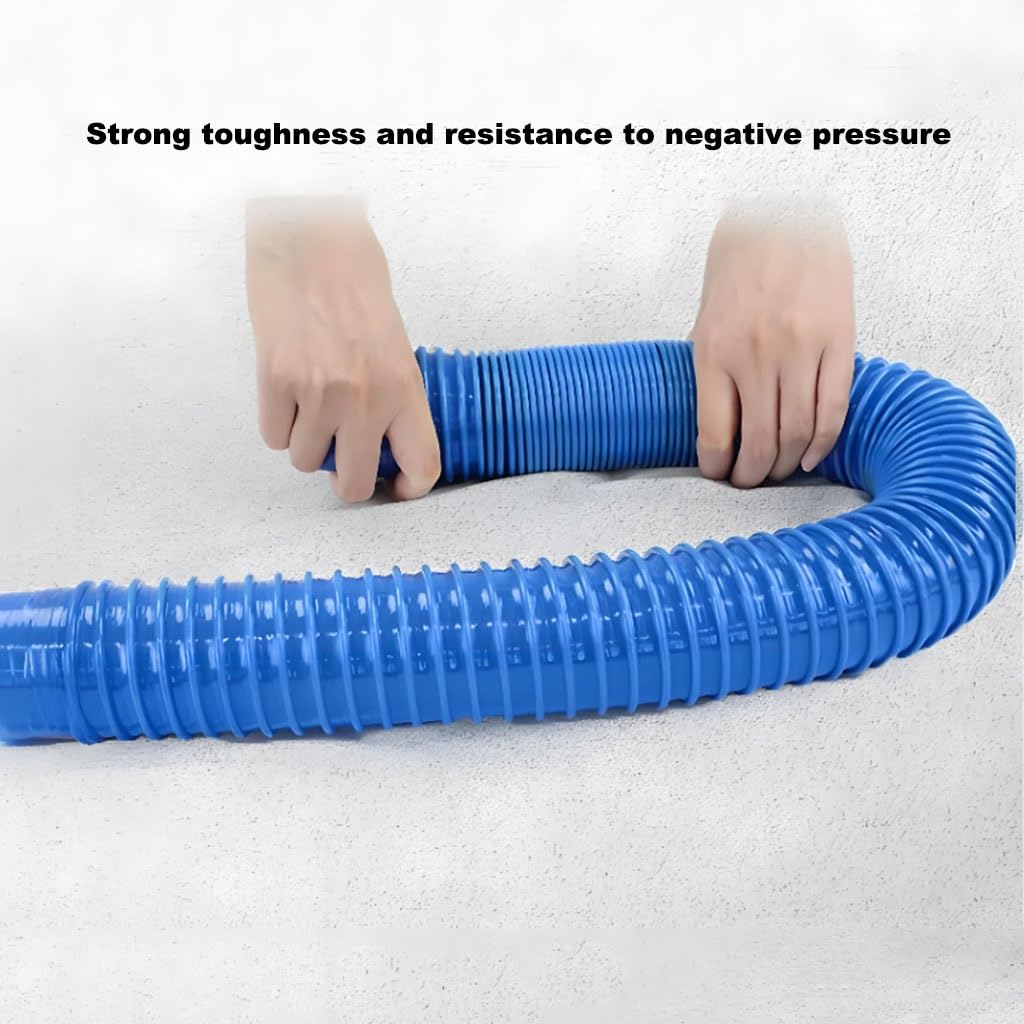 Tuyau anti-poussière de bois en fil d'acier PVC bleu 1m 32-100mm