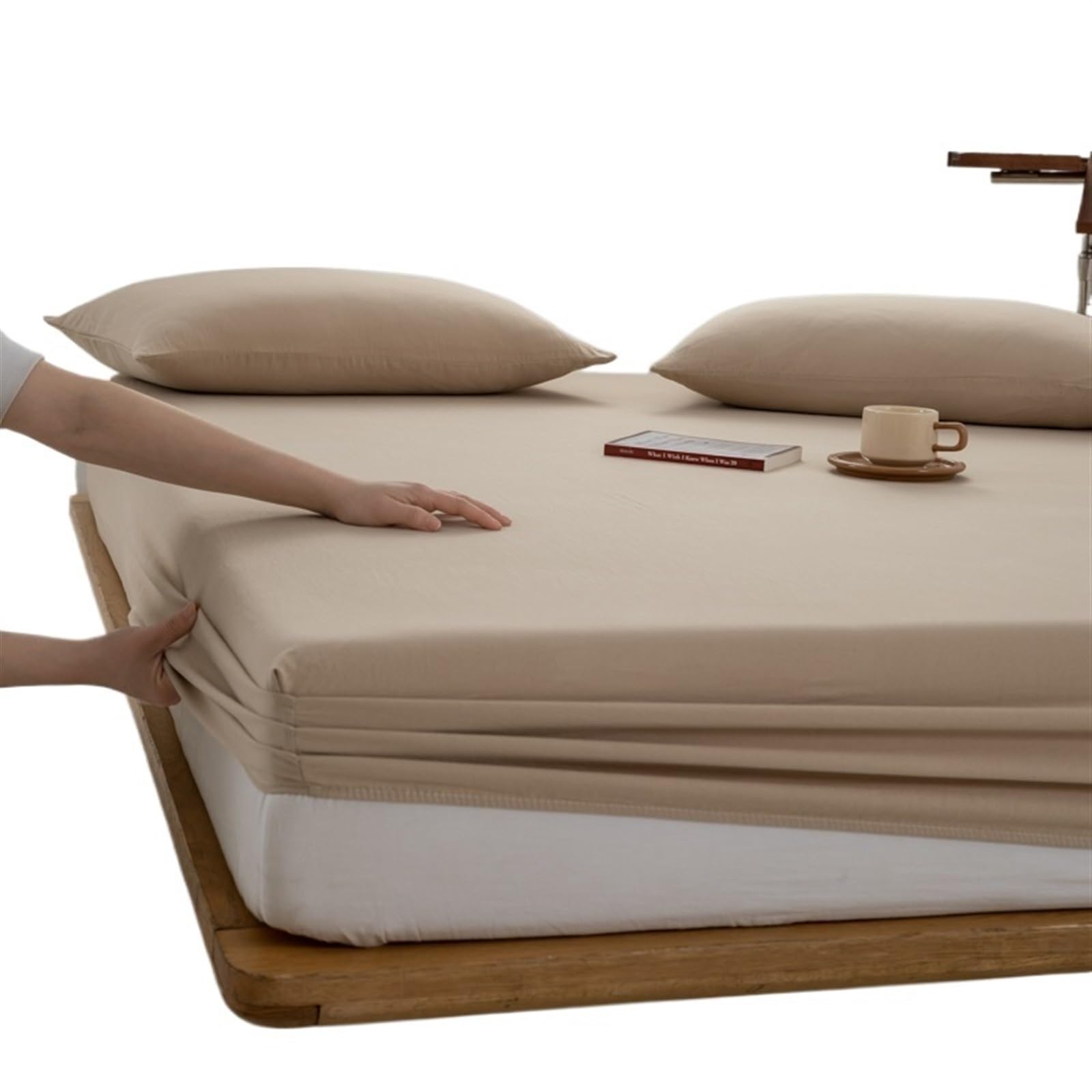 Drap housse coton Queen Size kaki pour transformer votre chambre en oasis de détente