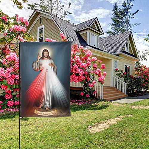 Yishow Divine Mercy Garden Flag Double Sided Vertical Religious Faith Jesus Christian House Flags Yard Signs Outdoor Decor 12.5"X18" #TOP1