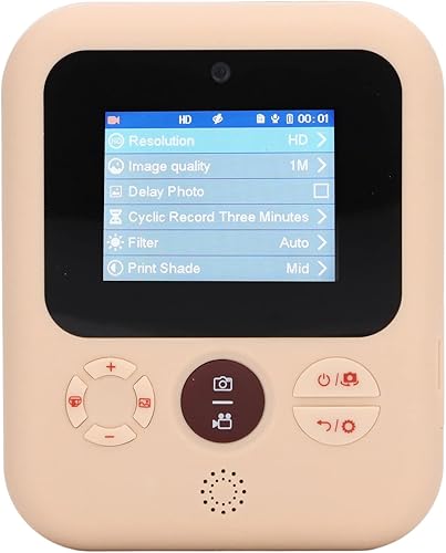 Miniatura 2 de Cámara de impresión instantánea para niños, cámara instantánea HD de 2.4 pulgadas 1080P con impresión fotográfica HD con 6 rollos de papel de
