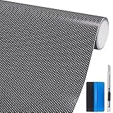 fangfei 12 by 48 inches Self Adhesive Auto Car Tint Headlight Taillight Fog Light Vinyl Smoke Film Sheet Sticker Cover (Perforated)