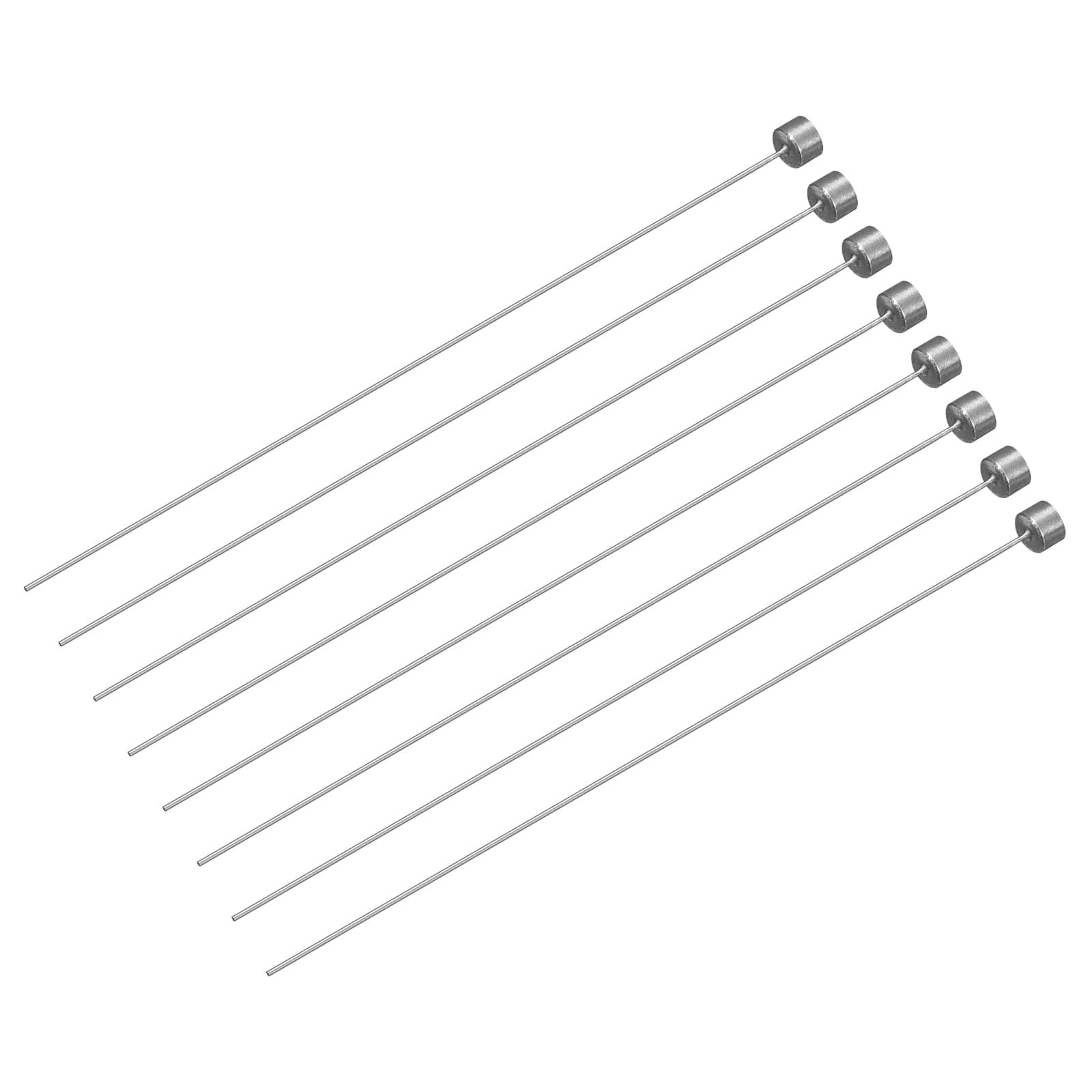 uxcell Straight Ejector Pins, 0.8mm(0.03") Dia. 65Mn Steel Round Tip Punch 100mm(3.94") Long for Mechanical Maintenance 8Pcs