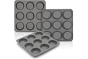 Palksky Chocolate Almond Peanut Butter Cup Bites Silicone Mold (3-Pack)