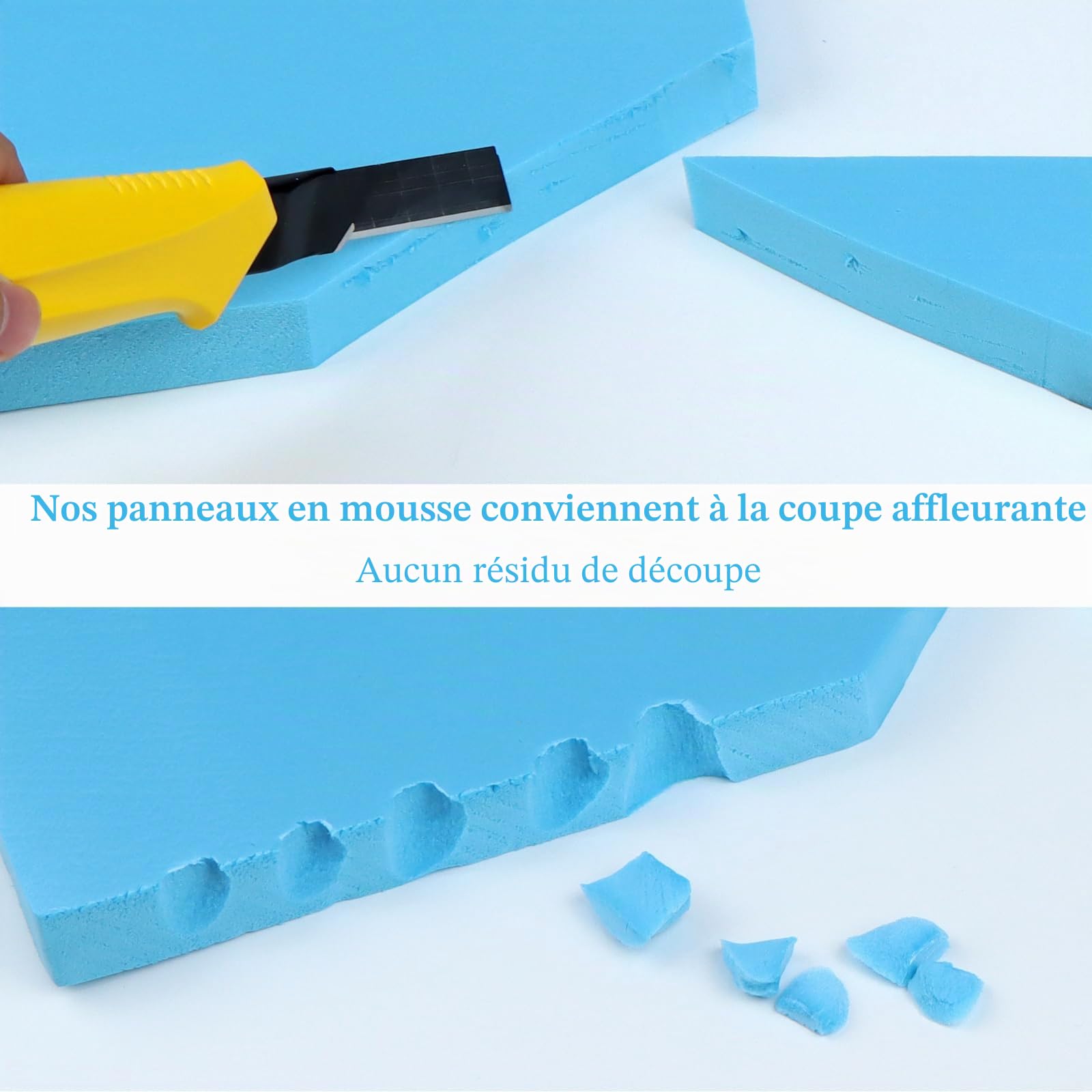 Lot de 5 grands panneaux de polystyrène - 40 x 30 x 2 cm - Pour travaux manuels - Pour paysage miniature, modèle, peinture