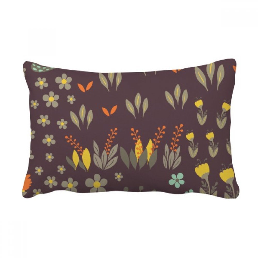Oreiller lombaire 16x24 pouces avec housse fleur et insert de décoration de maison