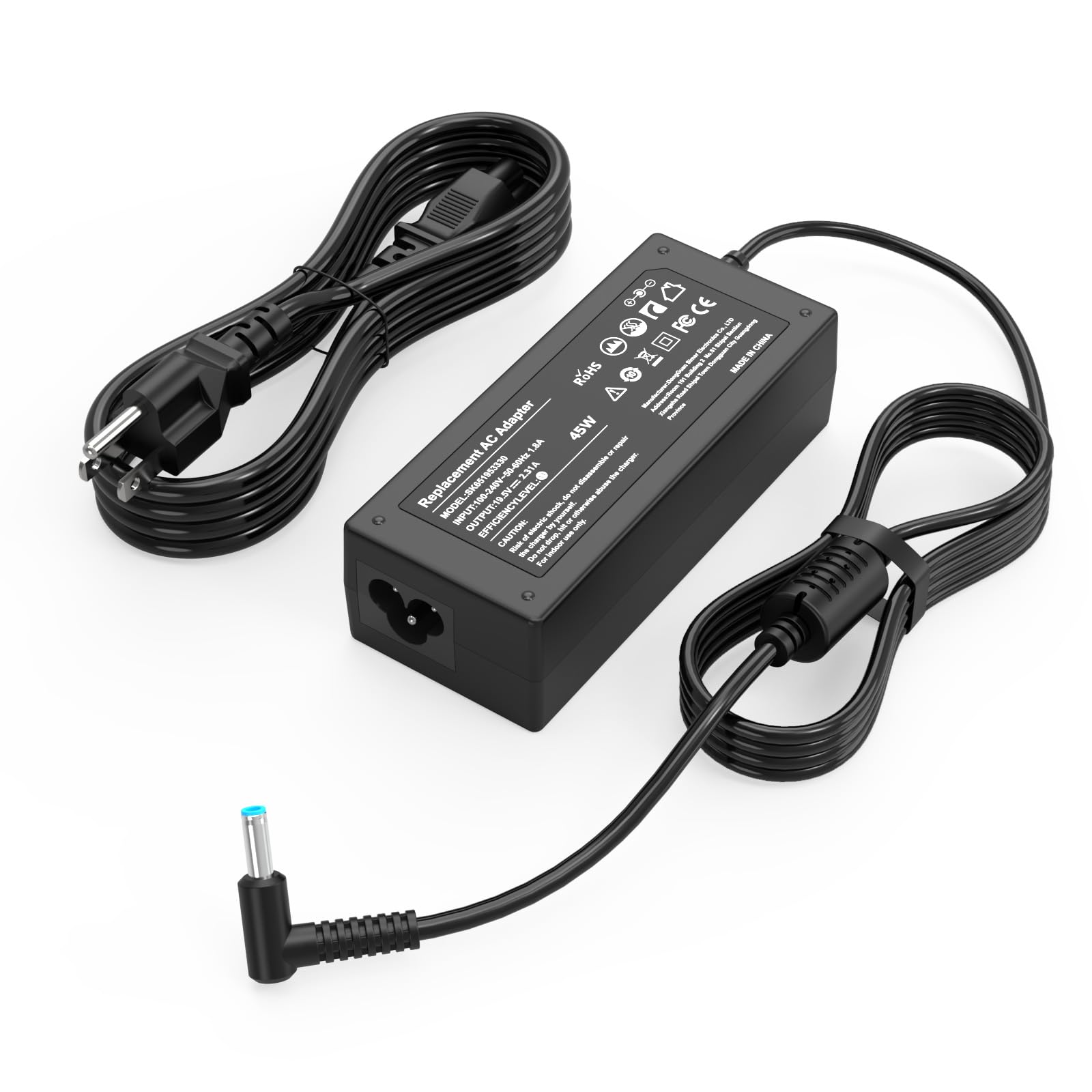 for HP Model 15 Laptop Charger 15-da 15-db 15-dq 15-dy Series: 15-da0xxx, 15-dy1xxx, 15-dy2702dx, 15-dy1043dx, 15-dy1024wm, 15-dy1032wm, db1003dx, 15-dy4013dx Power Supply Cord 45W