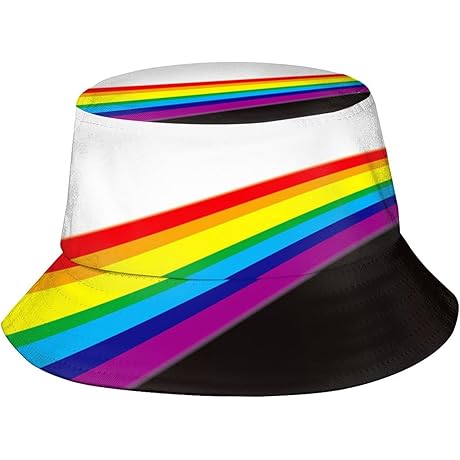 Rainbow Fedora: Bucket Hat Fishing Summer
